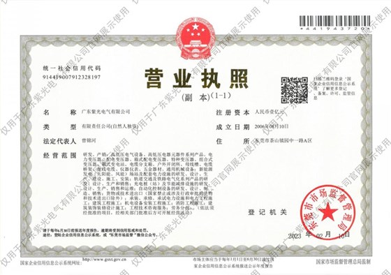 营业执照副本